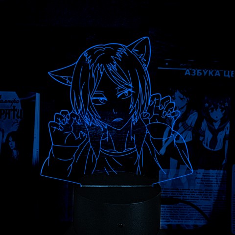 Акриловий 3D світильник-нічник Haikyu!! Волейбол!! Кенма Козуме