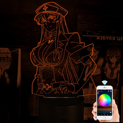 Акриловий 3D світильник-нічник Akame ga Kill! Вбивця Акаме! Есдес