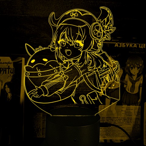 Акриловий 3D світильник-нічник Genshin Impact Клі