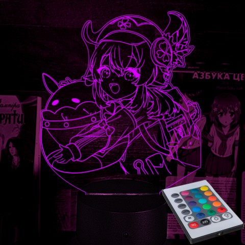 Акриловий 3D світильник-нічник Genshin Impact Клі