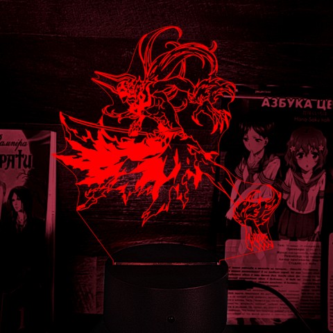 Акриловий 3D світильник-нічник Ічиго Куросакі 