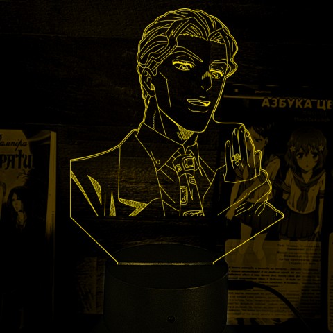 Акриловий 3D світильник-нічник Йошикаге Кіра JoJo's Bizarre Adventure Химерні пригоди ДжоДжо