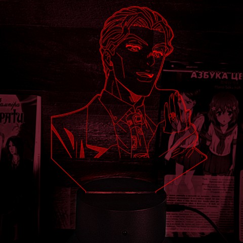 Акриловий 3D світильник-нічник Йошикаге Кіра JoJo's Bizarre Adventure Химерні пригоди ДжоДжо