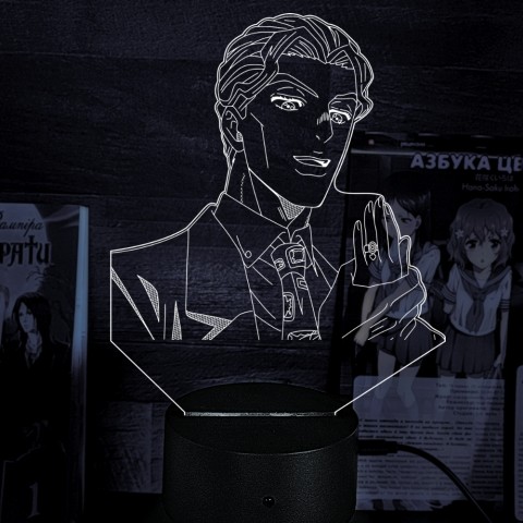 Акриловий 3D світильник-нічник Йошикаге Кіра JoJo's Bizarre Adventure Химерні пригоди ДжоДжо