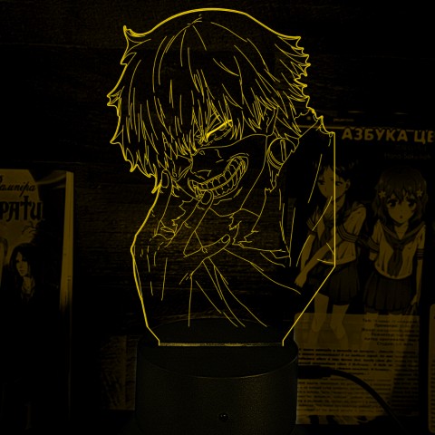 Акриловий 3D світильник-нічник Кен Канекі