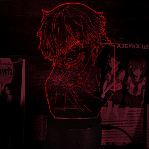 Акриловий 3D світильник-нічник Кен Канекі
