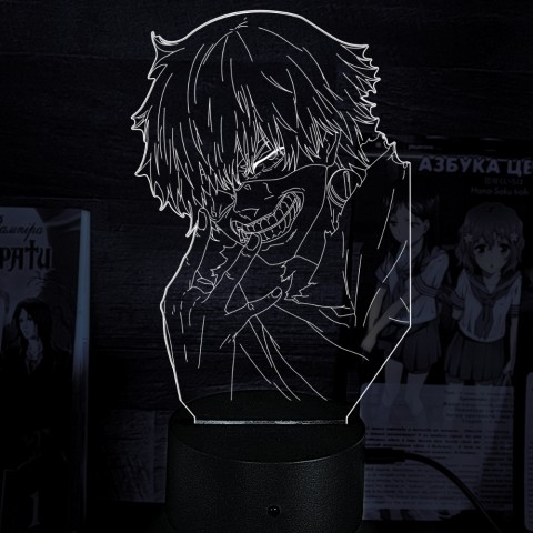 Акриловий 3D світильник-нічник Кен Канекі