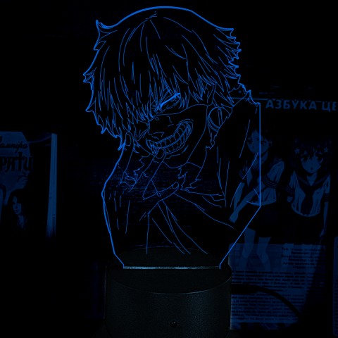 Акриловий 3D світильник-нічник Кен Канекі