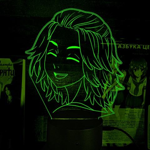 Акриловий 3D світильник-нічник Манджиро Сано