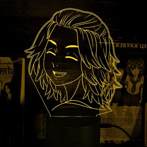 Акриловий 3D світильник-нічник Манджиро Сано