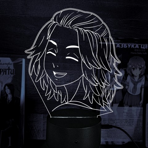 Акриловий 3D світильник-нічник Манджиро Сано