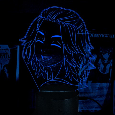 Акриловий 3D світильник-нічник Манджиро Сано