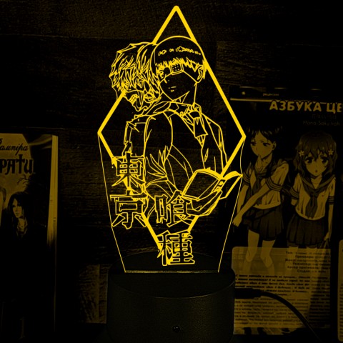 Акриловий 3D світильник-нічник Кен Канекі Токійский Гуль