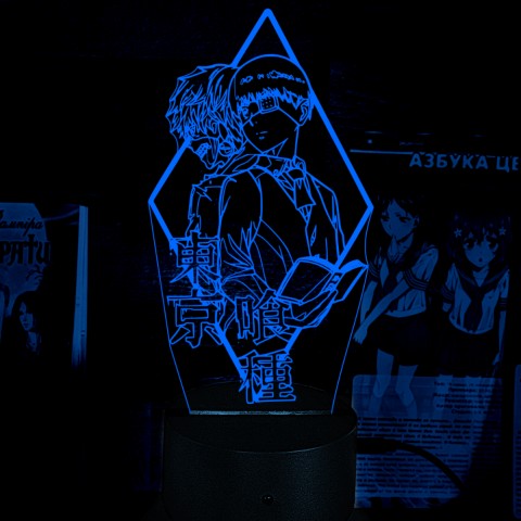 Акриловий 3D світильник-нічник Кен Канекі Токійский Гуль