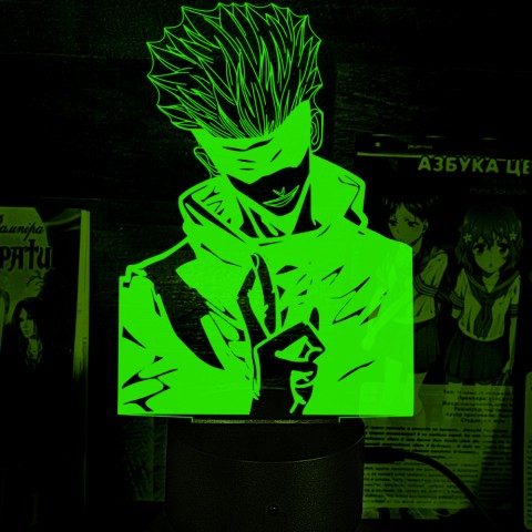 Акриловий 3D світильник-ночник Сатору Годжо Магічна битва