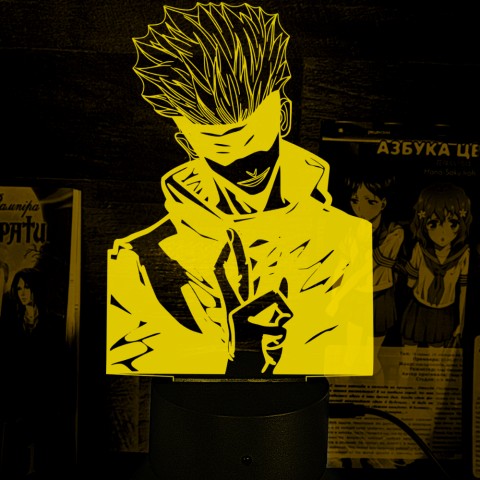 Акриловий 3D світильник-ночник Сатору Годжо Магічна битва