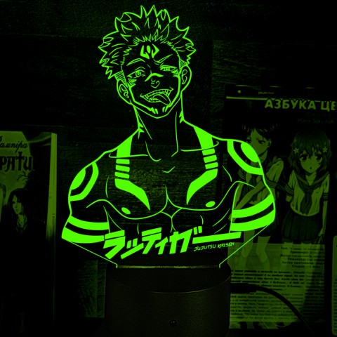 Акриловий 3D світильник-ночник Рьомен Сукуна Магічна битва