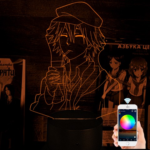 Акриловий 3D світильник-нічник Ранпо Едогава 