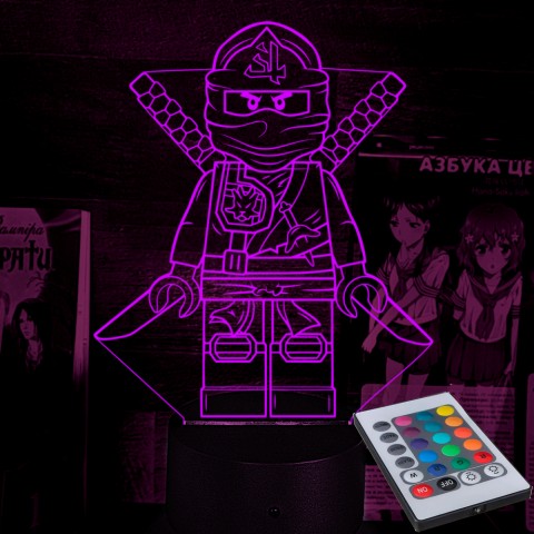 Акриловий 3D світильник-ночник Ніндзяго LEGO Ninjago