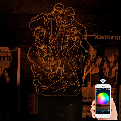 Акриловый 3D светильник-ночник  "19 дней - Однажды"