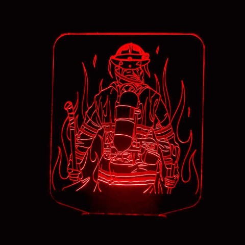 Акриловий 3D світильник-нічник Поже́жник