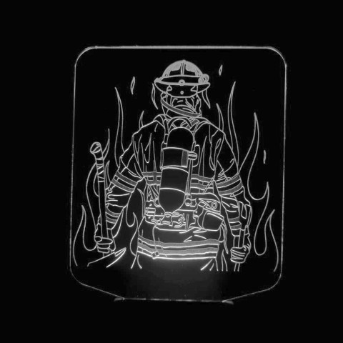 Акриловий 3D світильник-нічник Поже́жник