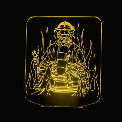 Акриловий 3D світильник-нічник Поже́жник