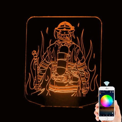 Акриловий 3D світильник-нічник Поже́жник