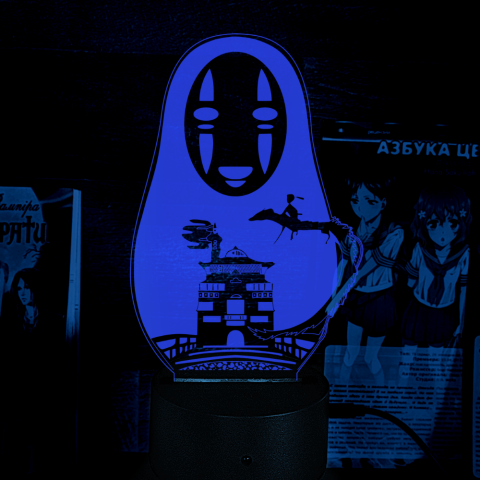 Акриловий 3D світильник-нічник Віднесені привидами Безликий
