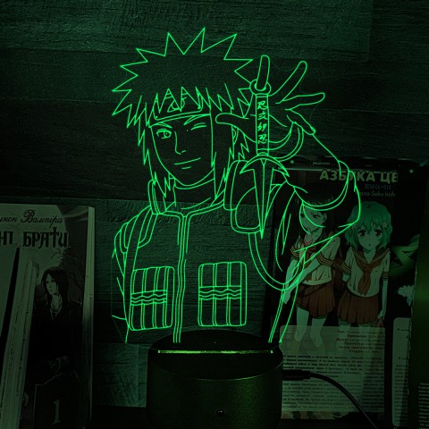 Акриловий 3D світильник-ночник Мінато Наміказе Наруто