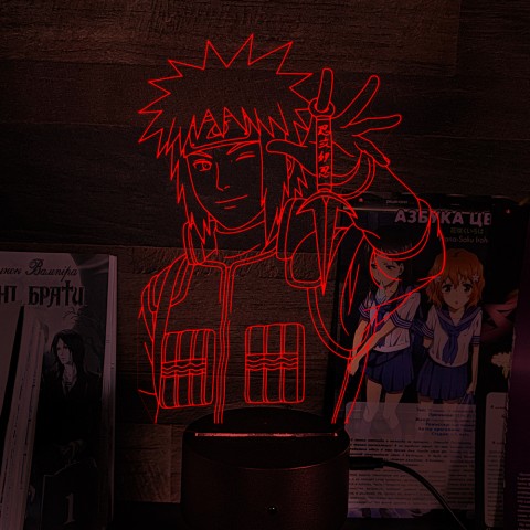 Акриловий 3D світильник-ночник Мінато Наміказе Наруто