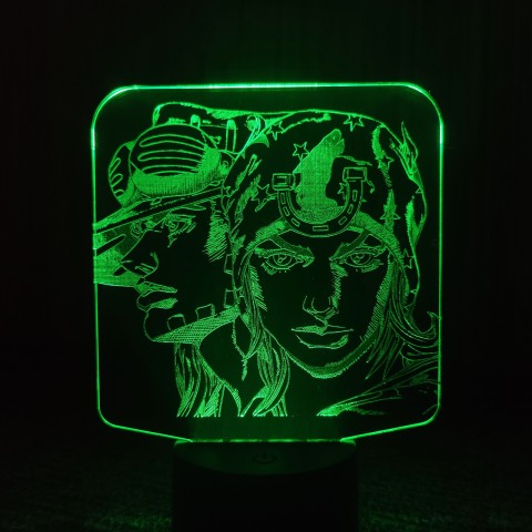 Акриловий 3D світильник-нічник Джотаро Куджо