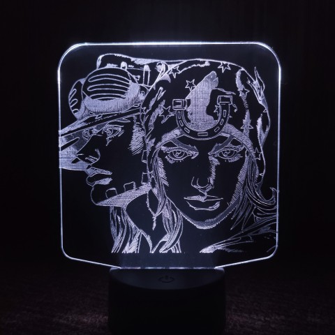 Акриловий 3D світильник-нічник Джотаро Куджо