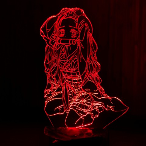 Акриловий 3D світильник-ночник Незуко Камадо 2