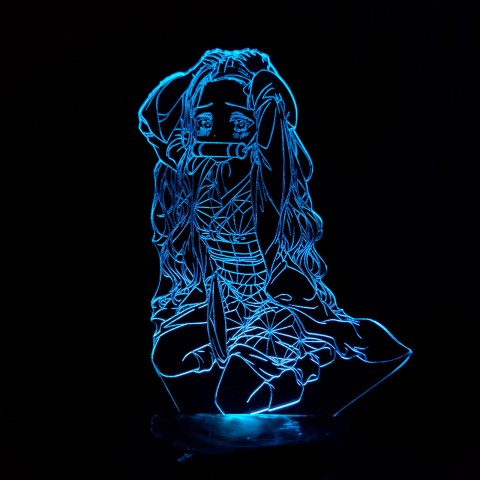 Акриловий 3D світильник-ночник Незуко Камадо 2