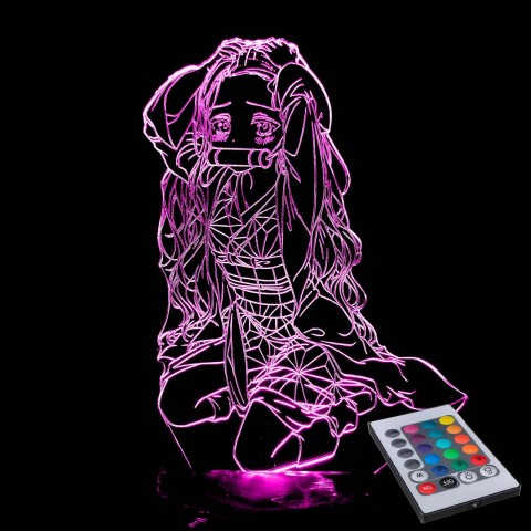 Акриловий 3D світильник-ночник Незуко Камадо 2