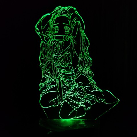 Акриловий 3D світильник-ночник Незуко Камадо 2