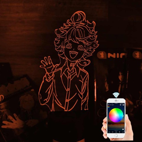 Акриловий 3D світильник-нічник Емма