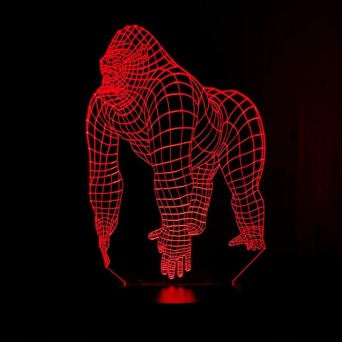Акриловий 3D світильник-нічник горила