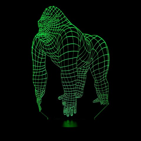 Акриловий 3D світильник-нічник горила