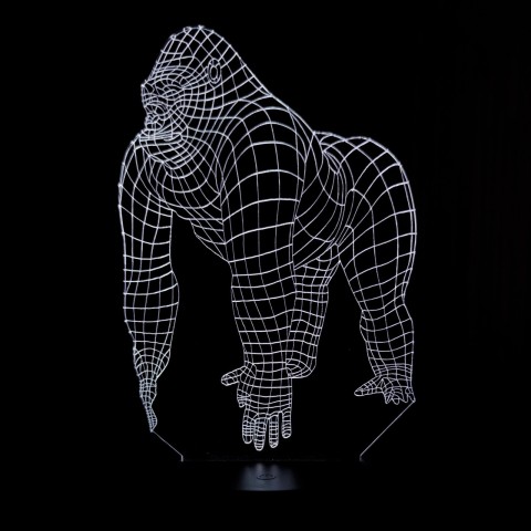 Акриловий 3D світильник-нічник горила