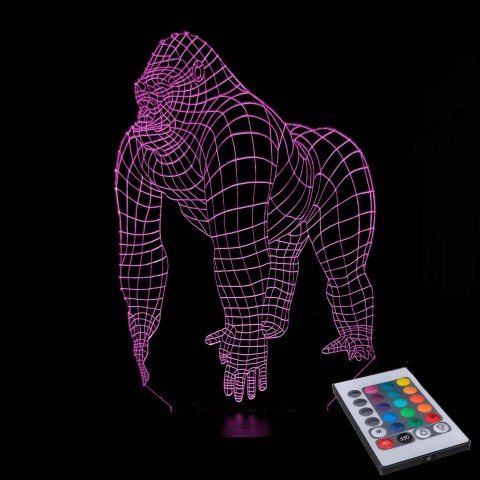 Акриловий 3D світильник-нічник горила