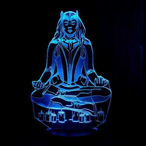 Акриловий 3D світильник-ночник багряна відьма