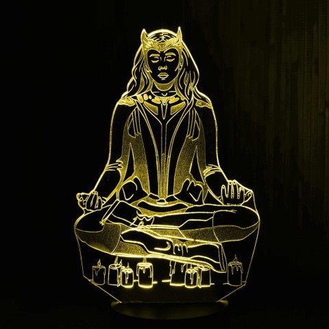 Акриловий 3D світильник-ночник багряна відьма