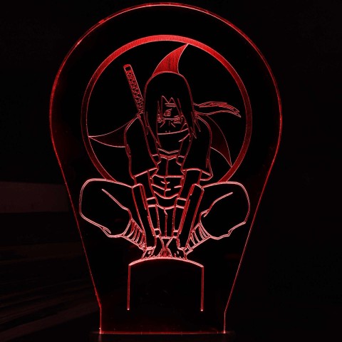 Акриловий 3D світильник-ночник Учиха Ітачі "Наруто"