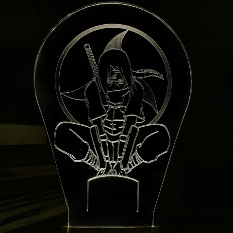 Акриловий 3D світильник-ночник Учиха Ітачі "Наруто"