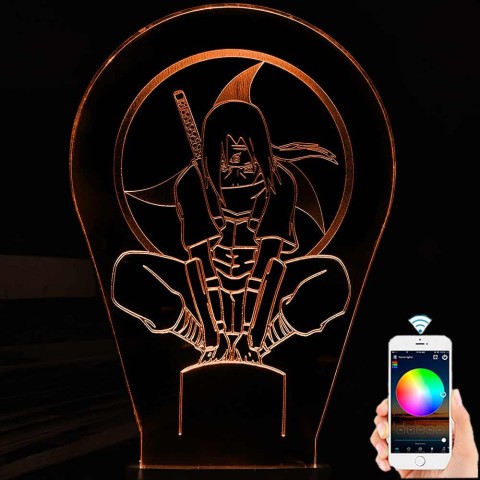 Акриловий 3D світильник-ночник Учиха Ітачі "Наруто"