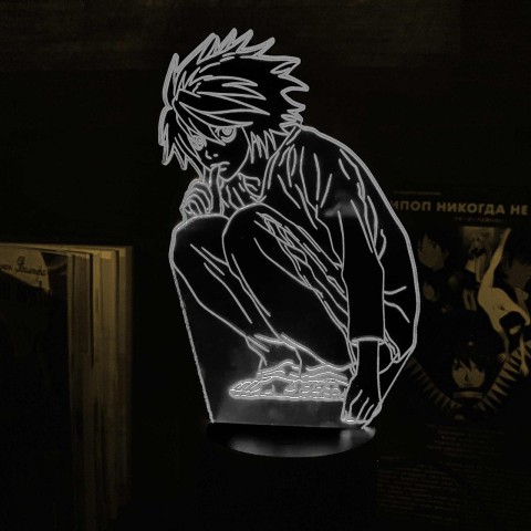 Акриловий 3D світильник-ночник L з Тетраді Смерті