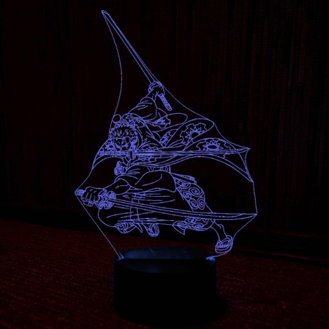 Акриловий 3D світильник Ророноа Зоро