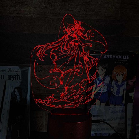 Акриловий 3D світильник-ночник Ху Тао 2